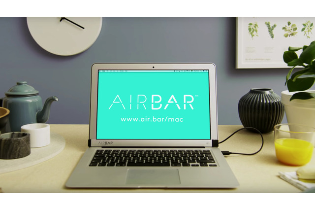 MacBook Airをタッチディスプレイ化!「AirBar」はスワイプやピンチアウト/インにも対応 画像