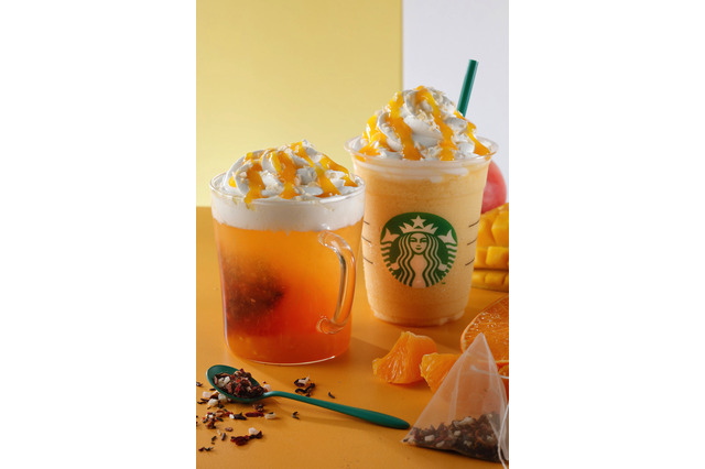 スタバに新商品!マンダリン、マンゴー、ブラックティーなどがミックスされたフラペチーノなど 画像