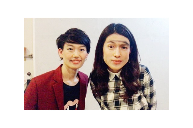 松田凌と横澤夏子が顔交換!「横澤さんイケメンってか、美人になってる」 画像