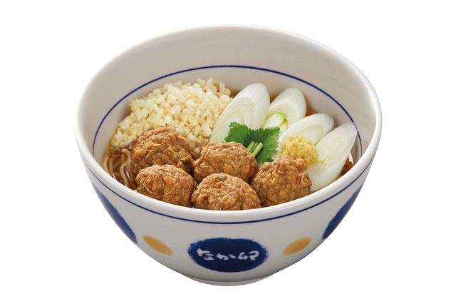 なか卯からオリジナルのつみれを使った「いわしのつみれそば」 画像