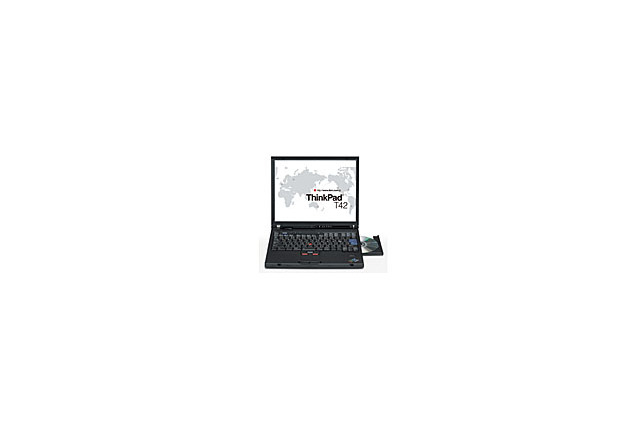 IBM、同社で初めて指紋センサーを搭載したA4薄型ハイエンドノート「ThinkPad T42」 画像