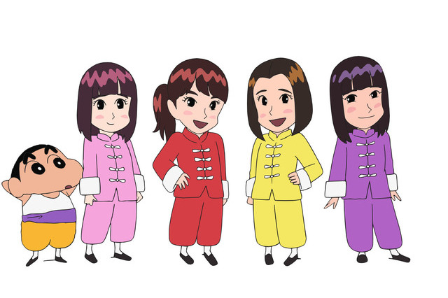 ももクロが「しんちゃん」でアニメキャラに! 2/2放送回で映画主題歌もお披露目 画像