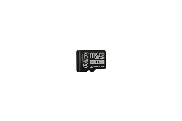 グリーンハウス、防水設計で8GBのmicroSDHCカード 画像