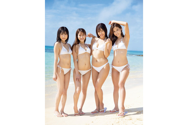 ミスFLASH2021の美女4人が集結!まぶしい水着姿を披露! 画像
