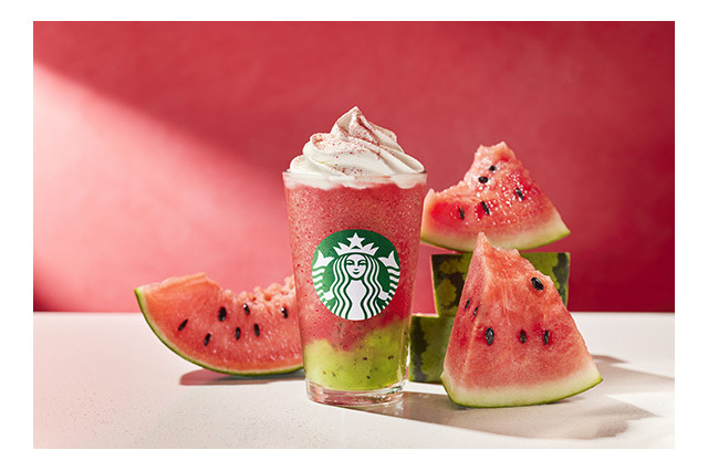 スタバ、初のスイカフレーバー「GABURI スイカ フラペチーノ」発売 画像