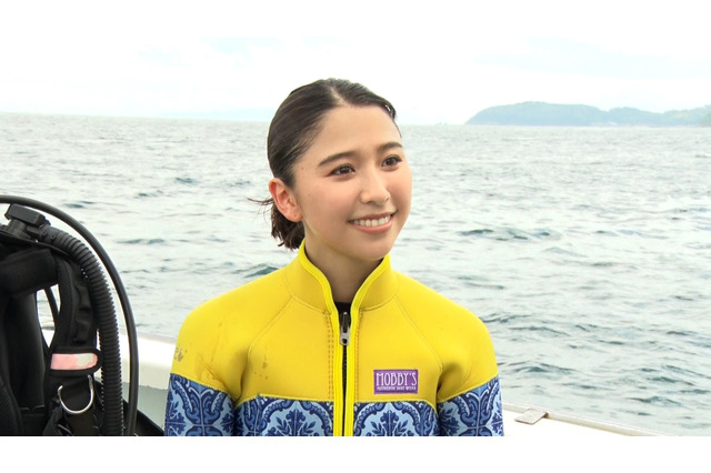 ももクロ玉井、関東大震災の痕跡を海に潜って取材!海底に沈んだ駅のホームも目の当たりに 画像
