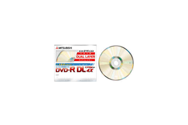 三菱化学メディア、録画用の片面2層DVD-R/DVD+Rメディア 画像