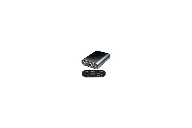 PCの映像と音声信号をUSB/LAN/ネットワークからHDMI信号に変換可能なコンバータ 画像