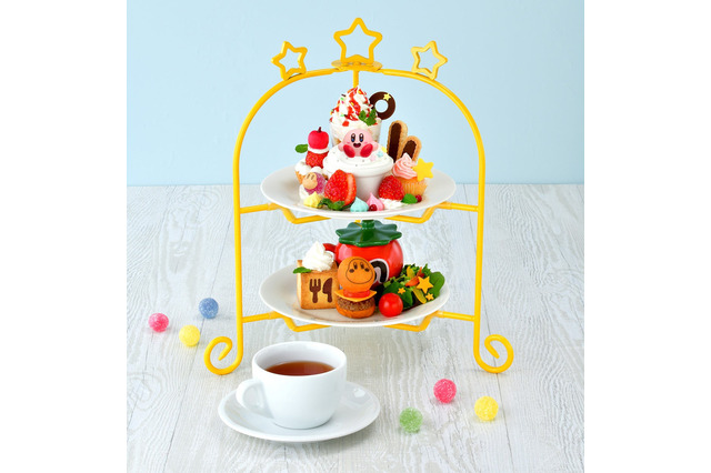 ポップな世界観が可愛い!カービィカフェ「おかしのアフタヌーンティーセット」期間限定で販売 画像