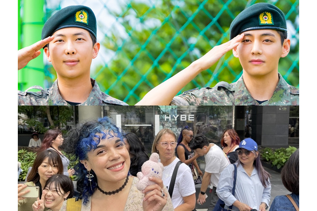 18時間かけて韓国HYBE本社に来た猛者も V&RM除隊で世界中の「ARMY」が集結 画像