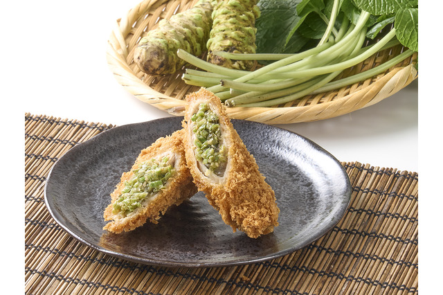 わさびと大葉の風味引き立つ！まい泉、安曇野産茎わさび使用「わさび巻きかつ」を30日より発売 画像