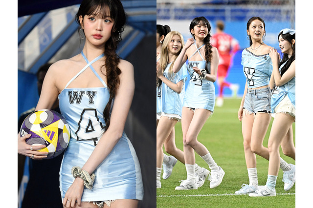 IVE、サッカー始球式での“露出衣装”が議論に　一部から「ふさわしくない」の声…レイが事情を説明 画像