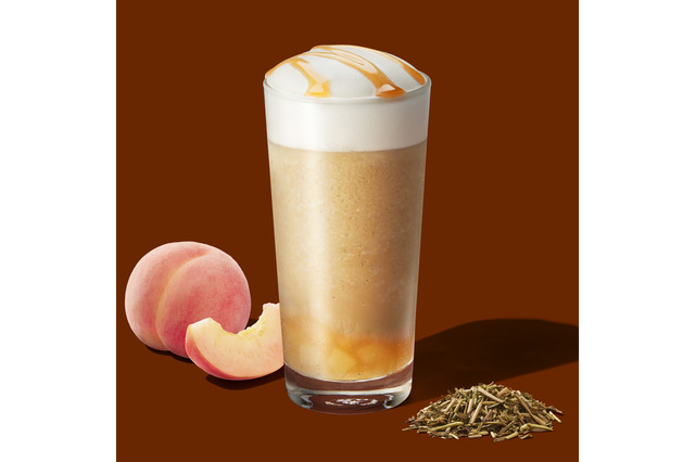 スタバ、ふんわりムースの「白桃とほうじ茶」ティーフラペチーノを発売！ティー&カフェ店舗限定で9月3日登場 画像