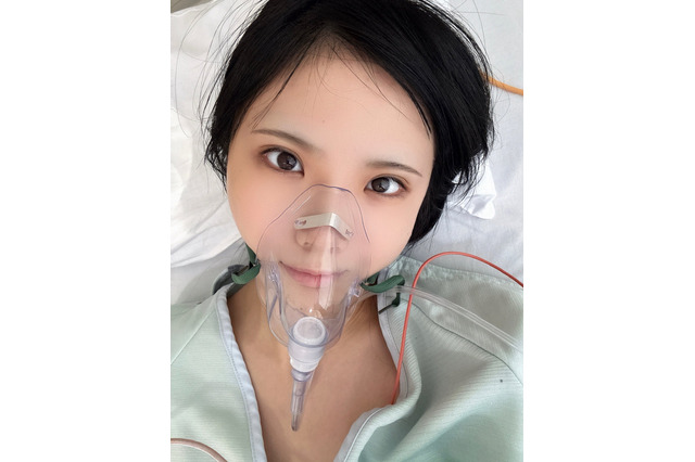 SKE48・北川愛乃、酸素マスクつけて手術完了を報告！「手術、無事に終わったよ！ヘトヘト」 画像