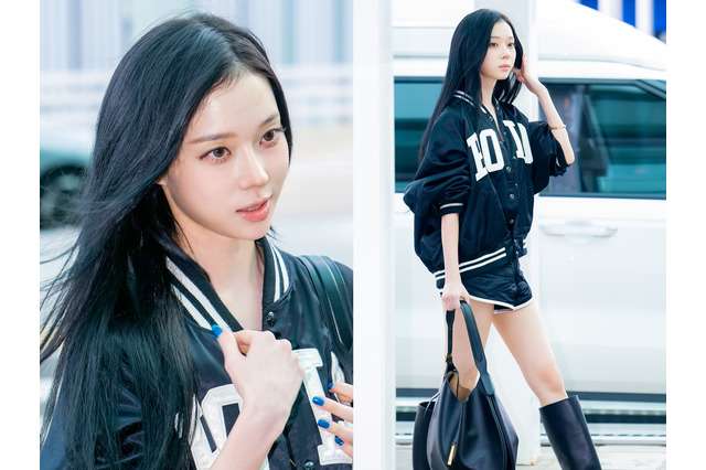 短すぎない？aespa・ウィンター、インナーチラ見えのショートパンツ姿で空港に登場！【独自写真】 画像