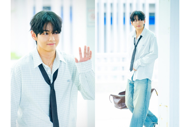 BTS・Vの「ダンディな空港ファッション」が話題、パリへ出国【PHOTO】 画像