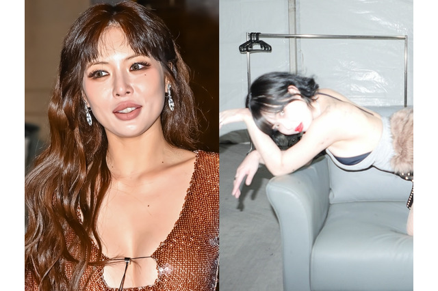 ステージ上で失神したヒョナ、大胆ポーズの控室オフショット公開「ありがとうございます」【PHOTO】 画像