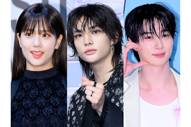 “歴代級スリーショット”！BLACKPINK・ジス×Stray Kids・ヒョンジン×ビョン・ウソク、豪華共演が話題！ 画像