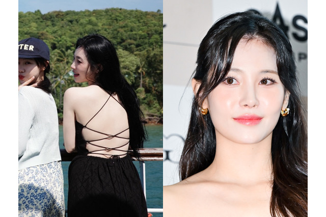 “5000万円の保険”をかけた美脚だけじゃない！ がっつり背中が開いた大胆ファッションで視線を奪ったユラ 画像