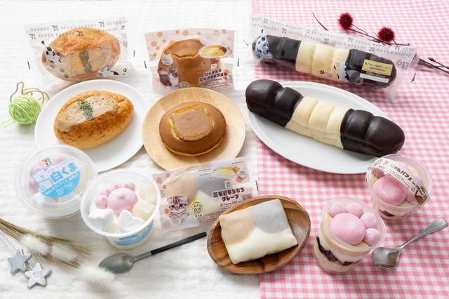 三毛猫クレープから肉球パフェ、しっぽのパンまで！セブン-イレブン、「猫の日」に合わせた新商品を発売 画像
