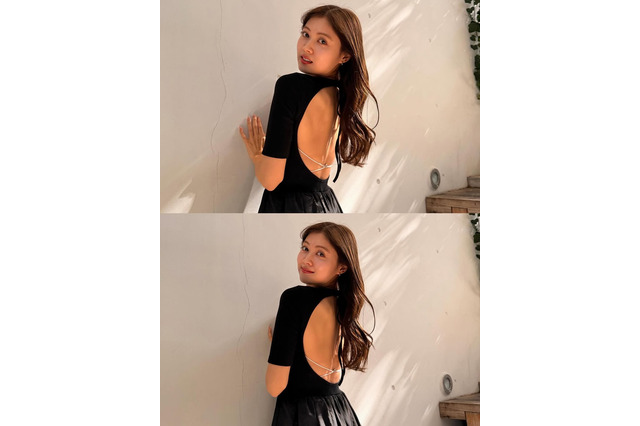 「王様のブランチ」リポーター・松元絵里花、ざっくり背中開きブラックコーデ披露！引き締まった美背中ショット公開 画像