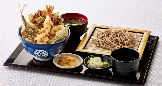 「海かぜ天丼（小）藪そばサービスセット」1,500円（税込）