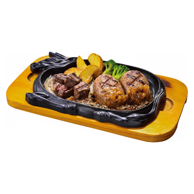 「ヒレカットステーキ（80g）＆大俵ハンバーグ」200g（税込2,915円）