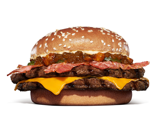 「ベーコンダブルビーフ ビッグマウス スモークハウス」単品1,490円、セット1,790円