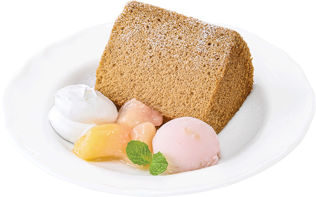 「ごろっと白桃の紅茶シフォンケーキ」（税込539円）