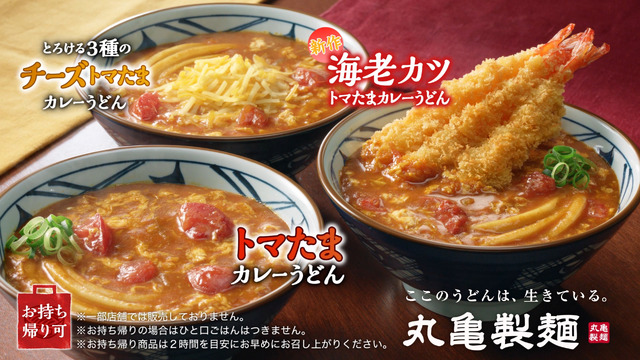 今年も「トマたまカレーうどんシリーズ」が帰ってきた！進化が止まらない6年目の新作は『海老カツトマたまカレーうどん』登場