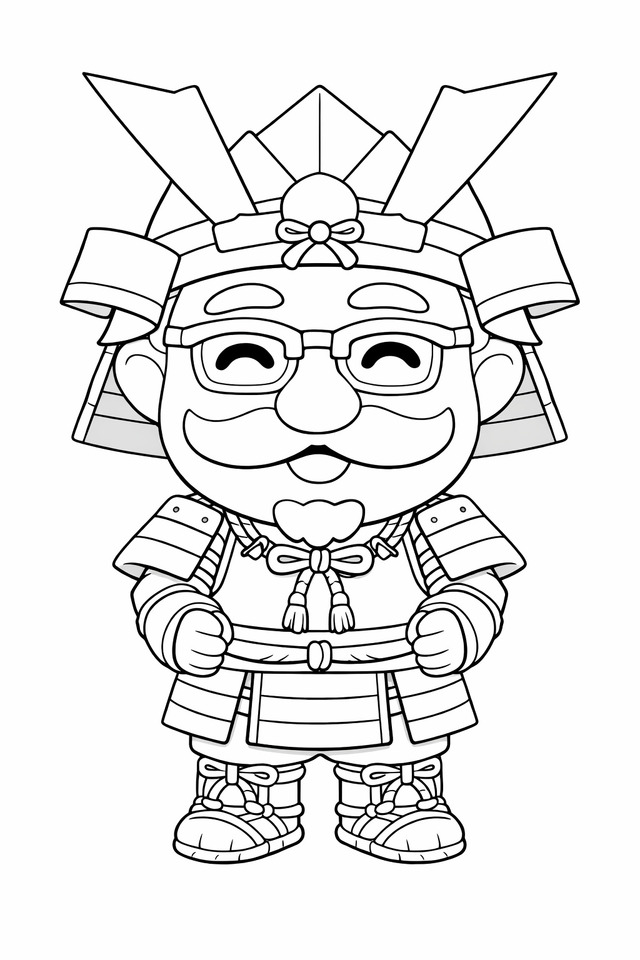 武者カーネル塗り絵