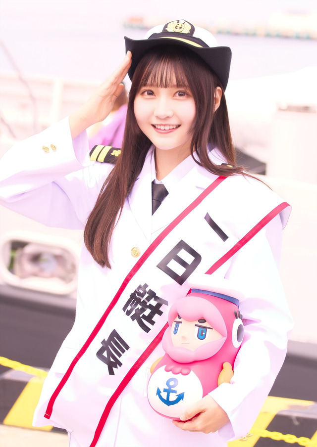 小杉怜子、海上自衛隊イベントで1日艦長に就任！幼少期からの“自衛隊愛”も披露