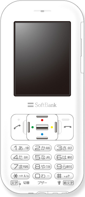 「SoftBank 741N」ホワイト・表面