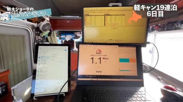 道の駅の無料Wi-Fiは1.1Mbps。動画視聴は厳しいが業務利用には十分（C）競バンライフチャンネル
