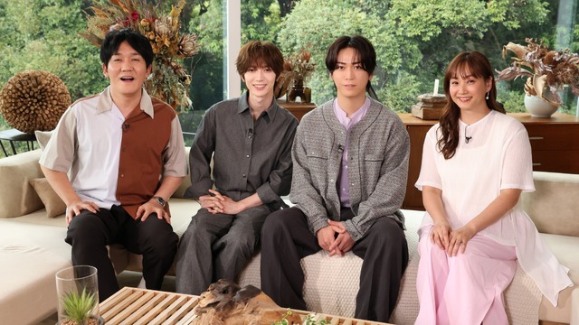 左から）山本浩司、七五三掛龍也、亀梨和也、藤本美貴　（C）フジテレビ
