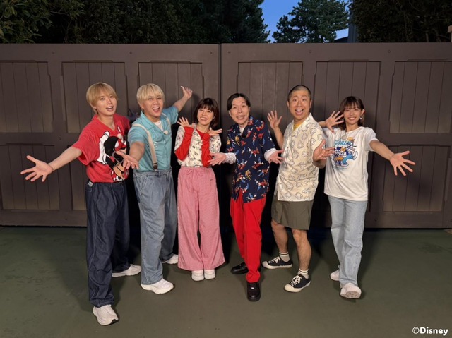 左から）井上瑞稀、佐々木大光、神田愛花、岩井勇気、澤部佑、松﨑涼佳アナウンサー（c）フジテレビ