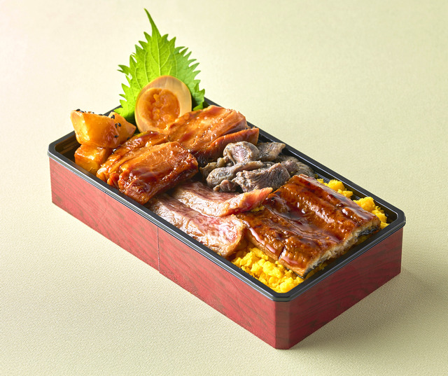 【Dining萬來】牛・豚・鶏・うなぎの豪華食べ比べ弁当3,240円(1折)〈各日販売予定20点〉