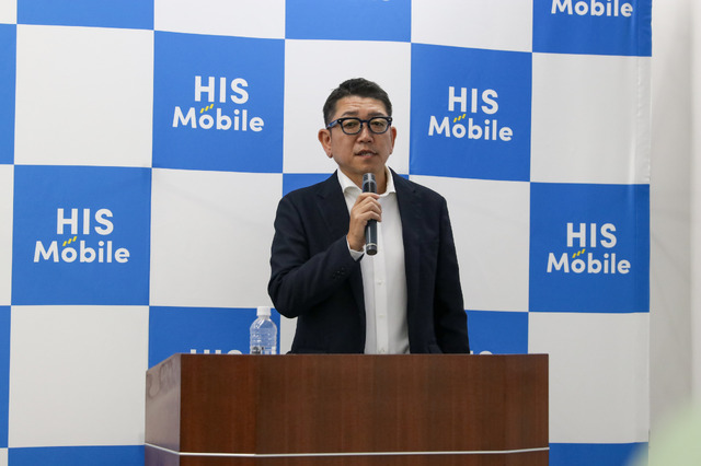 H.I.S. Mobile代表取締役社長の猪腰英知氏【撮影／平木昌宏】