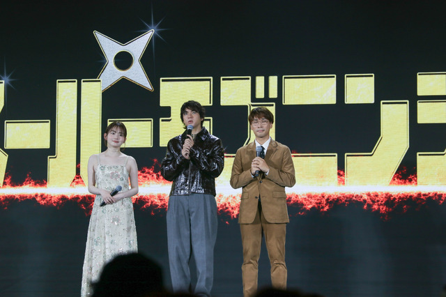 （左から）山田杏奈、山田裕貴、阪元裕吾監督【撮影：平木昌宏】
