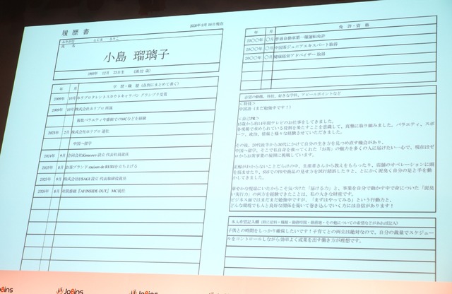 小島瑠璃子の履歴書【撮影：小宮山あきの】