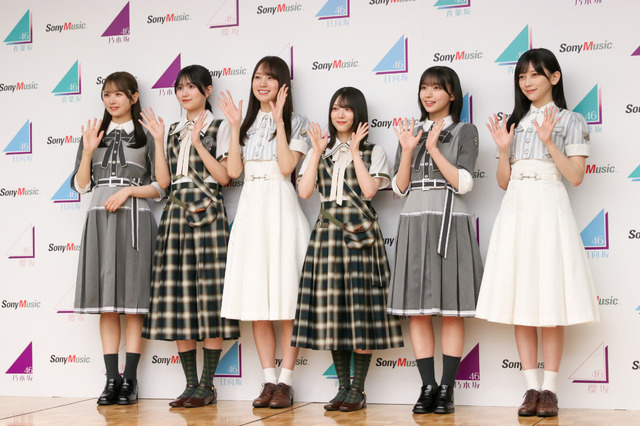 （左から）日向坂46・上村ひなの、櫻坂46・的野美青、乃木坂46・賀喜遥香、櫻坂46・森田ひかる、日向坂46・大野愛実、乃木坂46・池田瑛紗【撮影：平木昌宏】