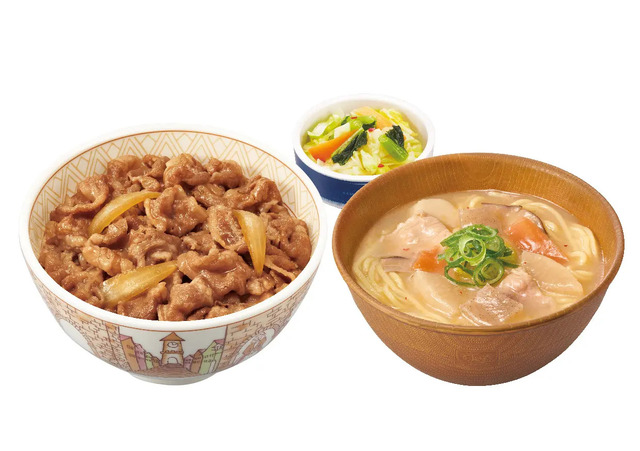 牛丼（並盛）+とん汁みそらーめんおしんこセット