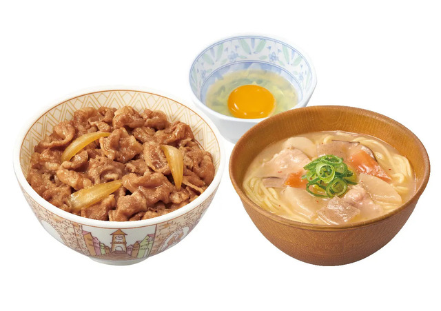 牛丼（並盛）+とん汁みそらーめんたまごセット