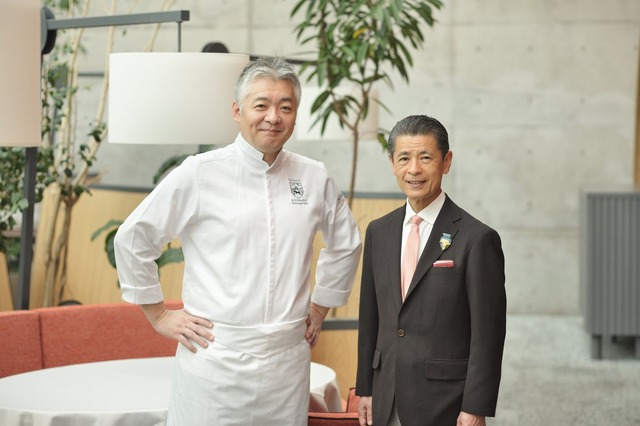 料理長 鎌田匡人（左）とソムリエ 加茂文彦（右）
