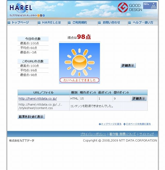 HARELによる診断結果の例