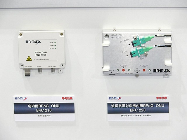 RFoG対応の宅内用ONUの参考出品