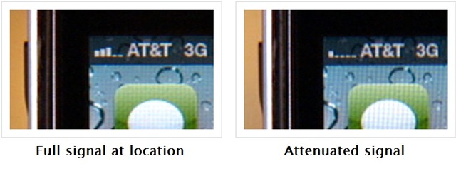 「iPhone 3GS」の電波は、3本から1本へ減少