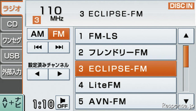 富士通テン ECLIPSE AVN Lite AVN110M