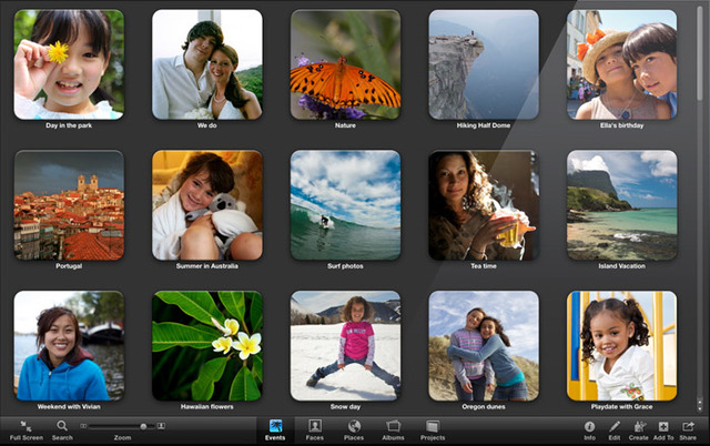 iPhoto’11のフルスクリーンモード