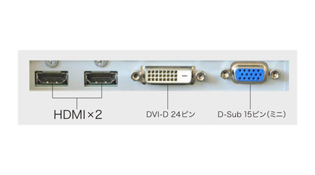 HDMI×2ほか「FS2331」のインターフェース